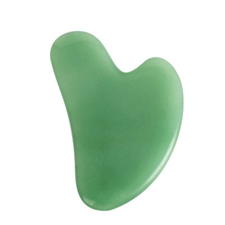 Скребок гуаша Сердце (зеленый агат)